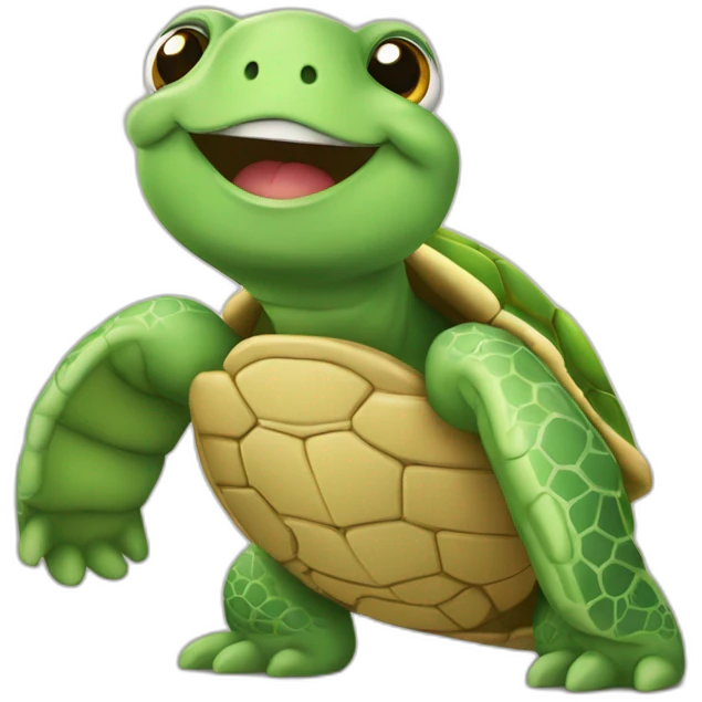 Tortue qui fait bisous emoji