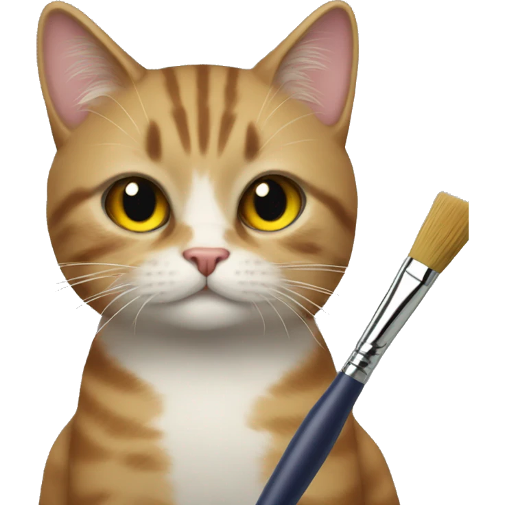 cat with paintbrush emoji