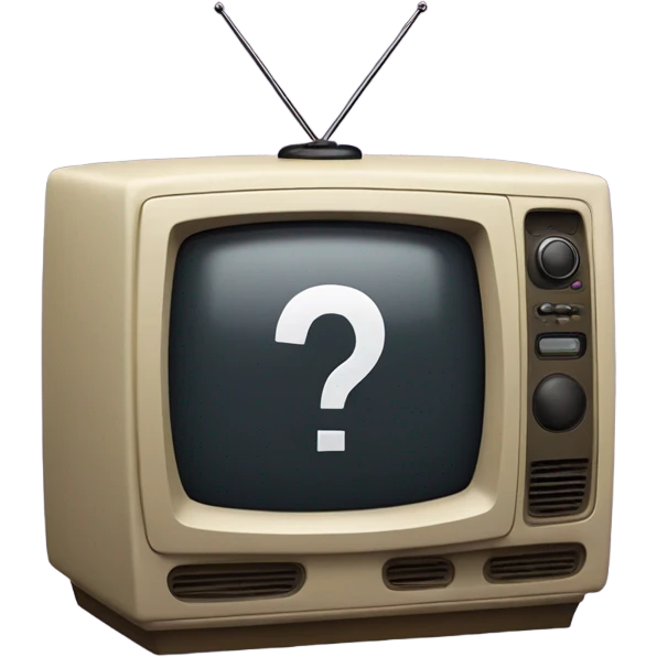 tv and question mark emoji