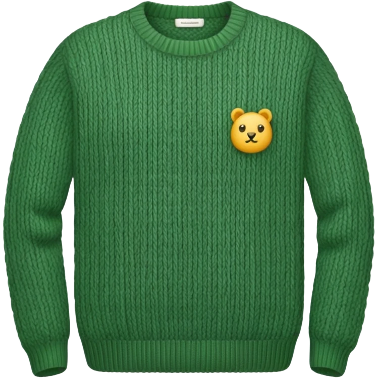 Green knitted wool sweater. emoji