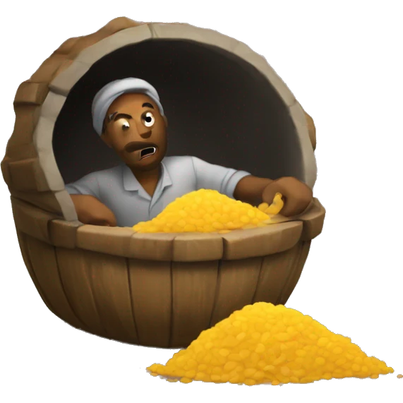 burrying a stash emoji