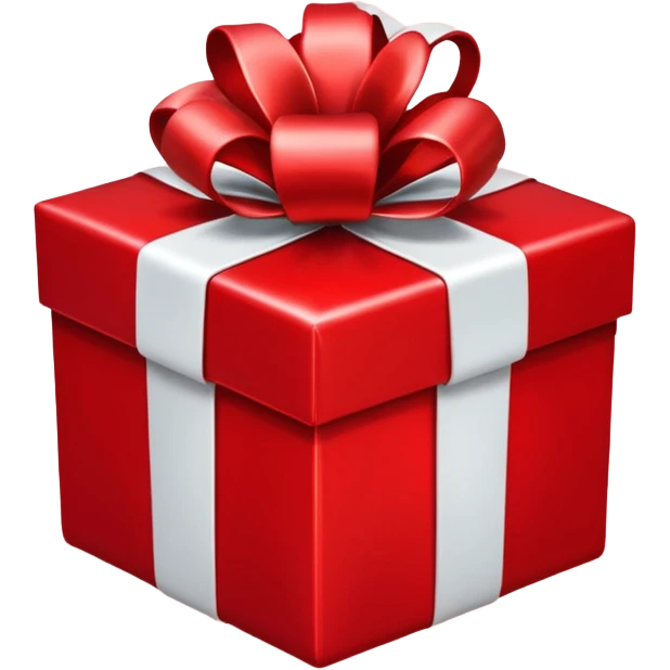 a red gift with a white bow that opens and red hearts fly out of it emoji