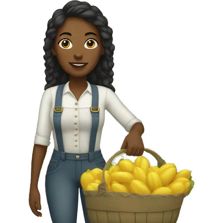 black woman small-scale farmer emoji