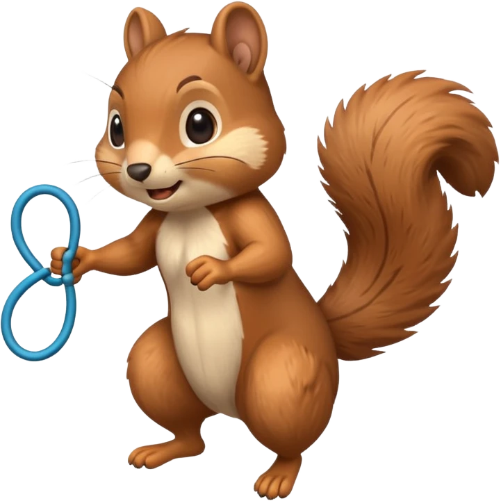 Squirrel jump rope emoji