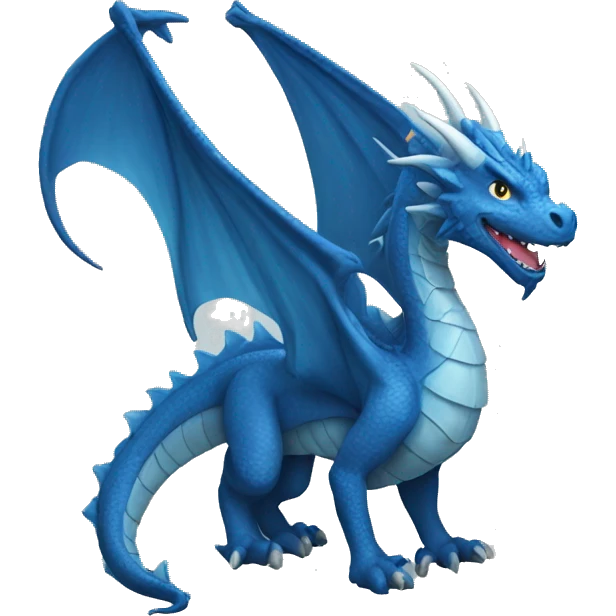Generate a blue dragon emoji