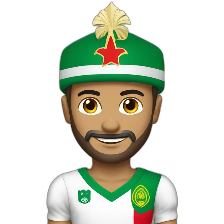 Le roi Mohammed 6 avec le maillot de l'Algérie emoji
