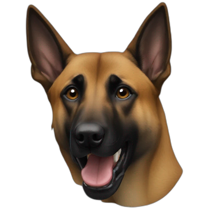 Un malinois buvant un Ricard emoji