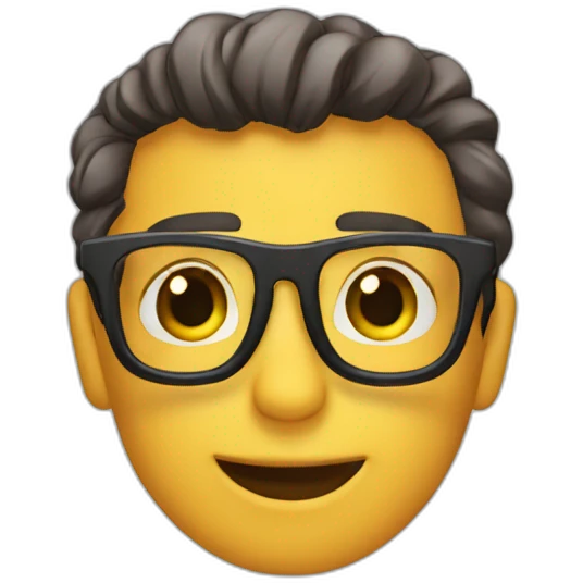 Chico con lentes emoji