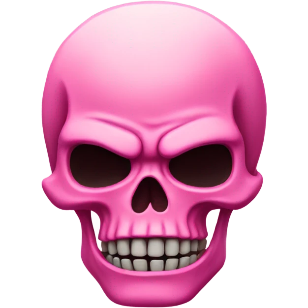 Angry pink skeleton emoji