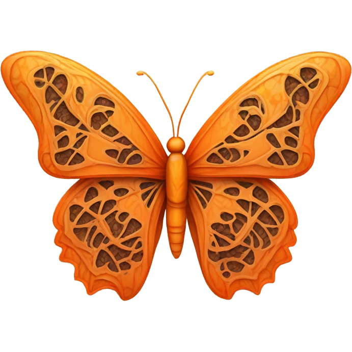 Orange butterfly emoji