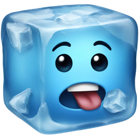 Eating ice cube emoji
