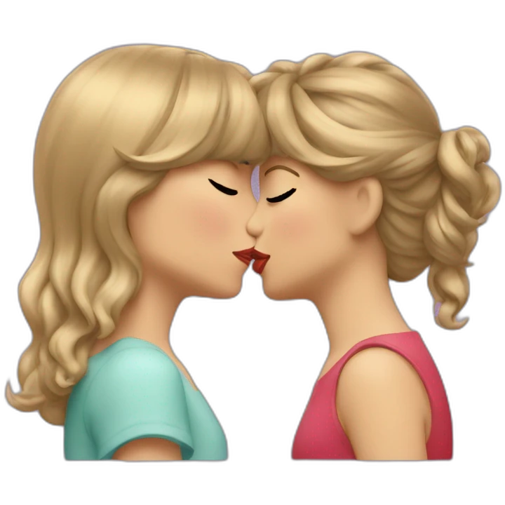 taylor swift and girl kissing, LGBTQ+ emoji