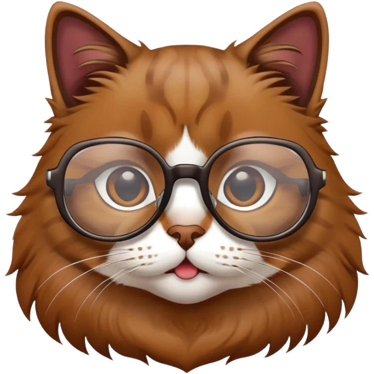 Katze mit Brille  emoji