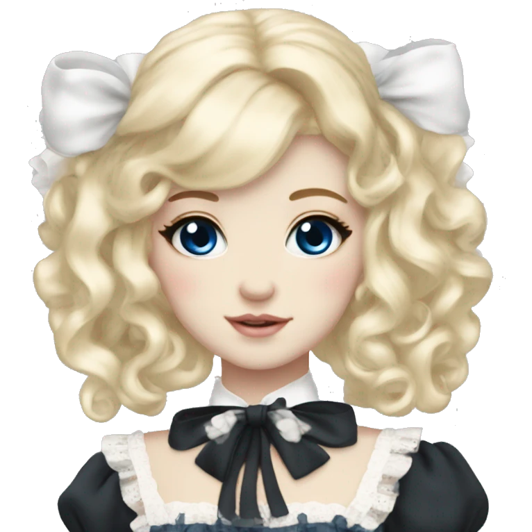 sweet lolita blond hair blue eyes white skin emoji
