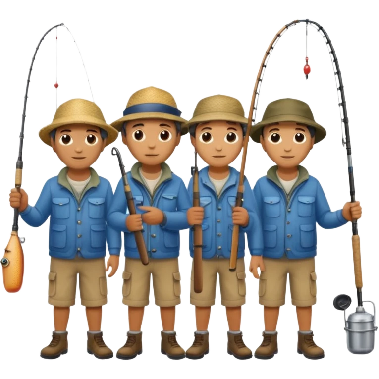 удочки, снасти, приманка, рыбаки emoji