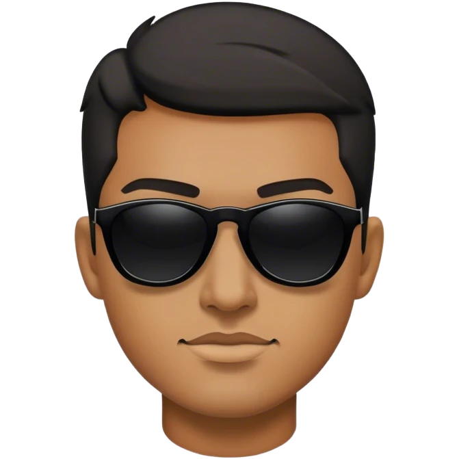 Man wearing black shades emoji