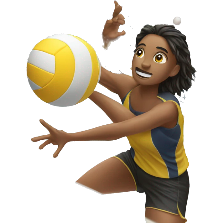 Person hitting a volleyball over the net emoji