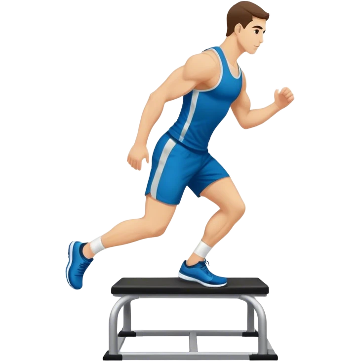 man Plyometric-step-up side-view emoji