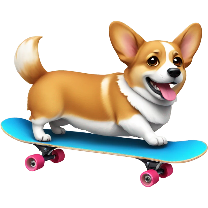 Corgi on skateboard  emoji
