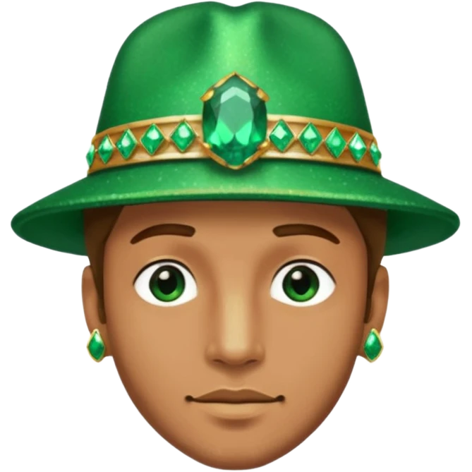 guy with gemstone hat emoji