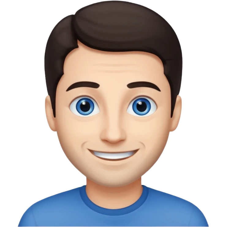 Yehuda Levi with blue eyes, dark brown hair emoji