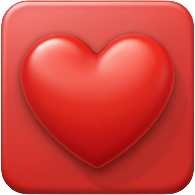 heart with a soft shadow emoji