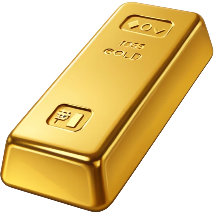 gold bar with no writing on it emoji