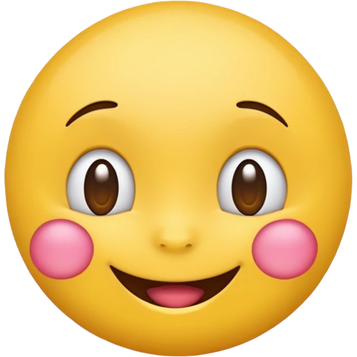 Emoji, yellow round teasing smile emoji
