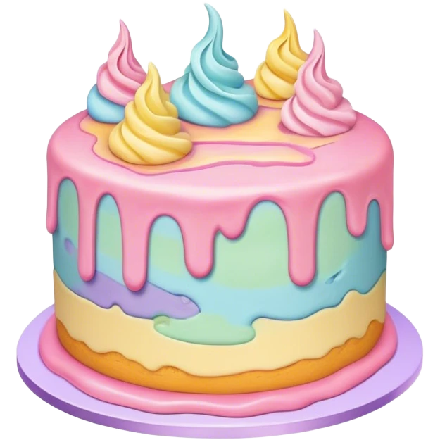 melted pastel cake emoji
