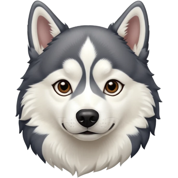 Siberian husky black and white emoji