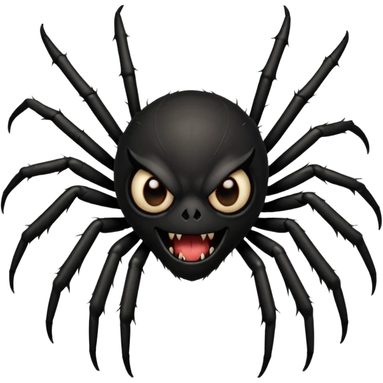 Gothic black spider emoji