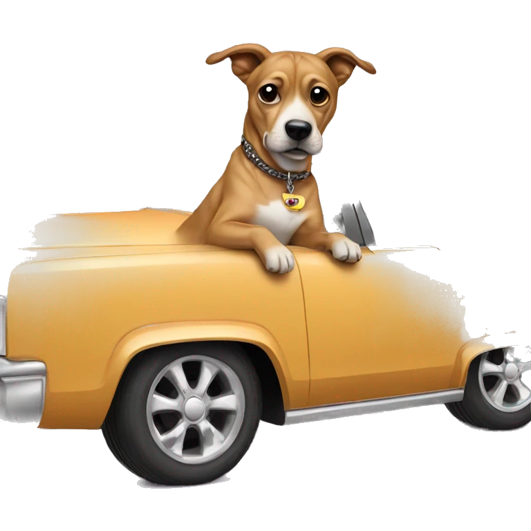 Dog in a Lowrider  emoji