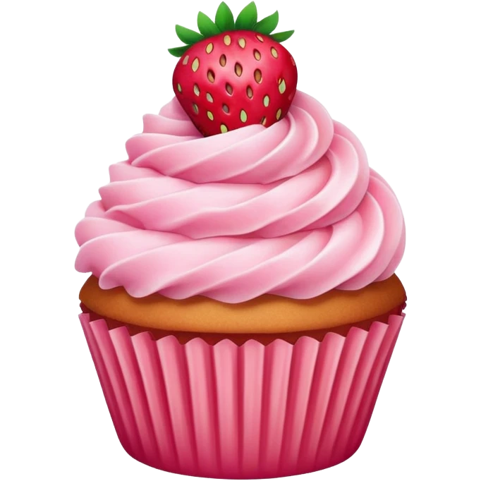 Cupcake de fresa emoji