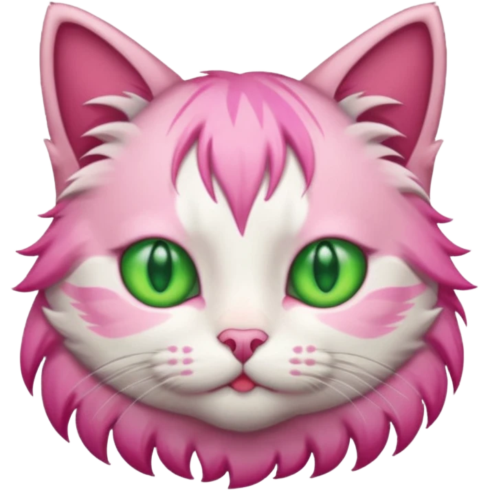pink haired cat emoji