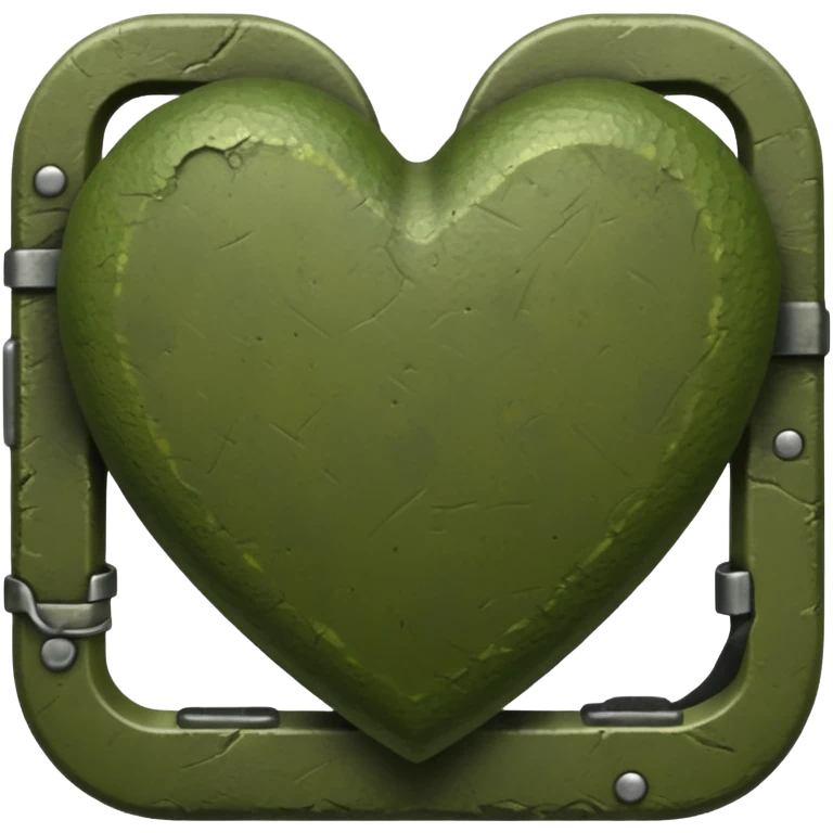 heart that is army green emoji