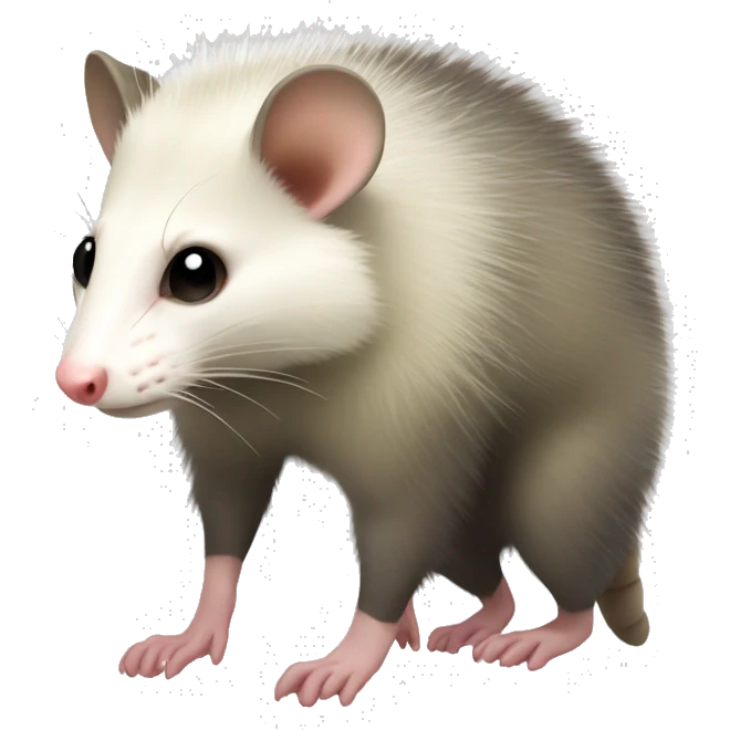 opossum full body side profile facing right emoji