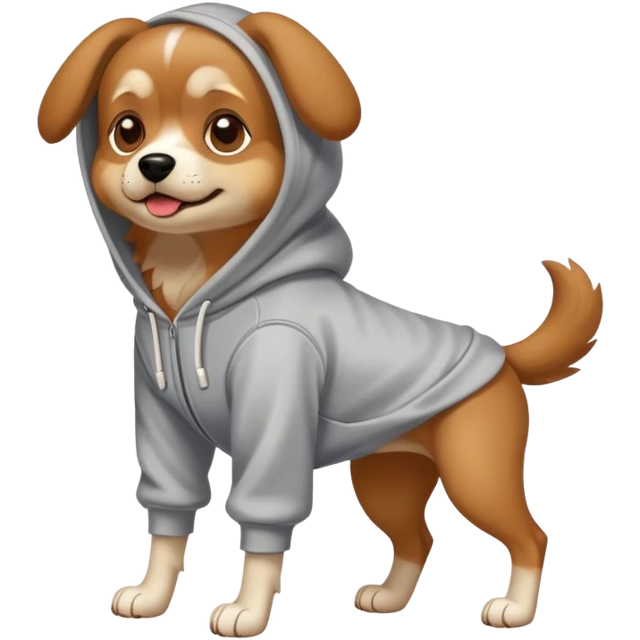 Dog with Legs and a hoodie  emoji