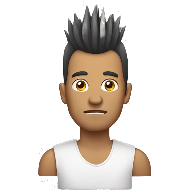 man with mohawk emoji