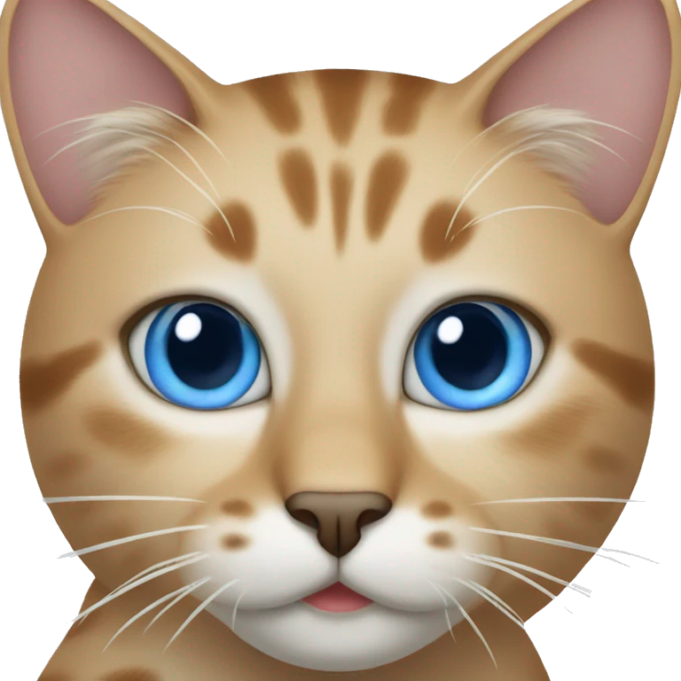Cat with spots and blue eyes emoji