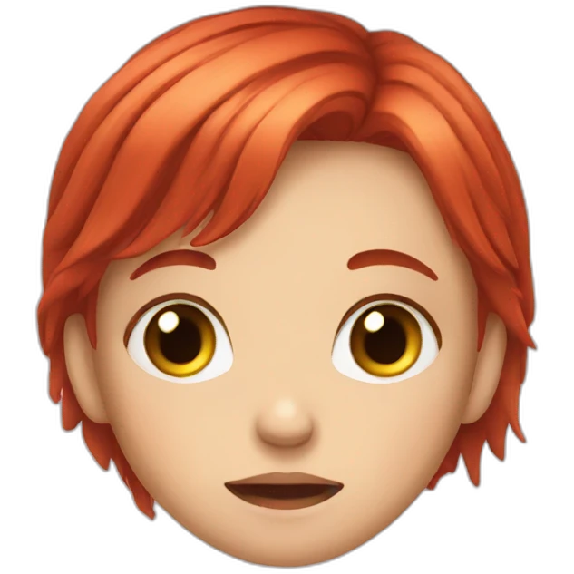red hair red eyes little girl crying emoji