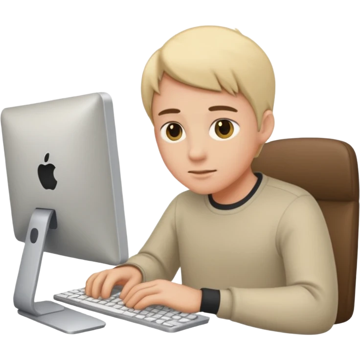 trabajando en la computadora emoji