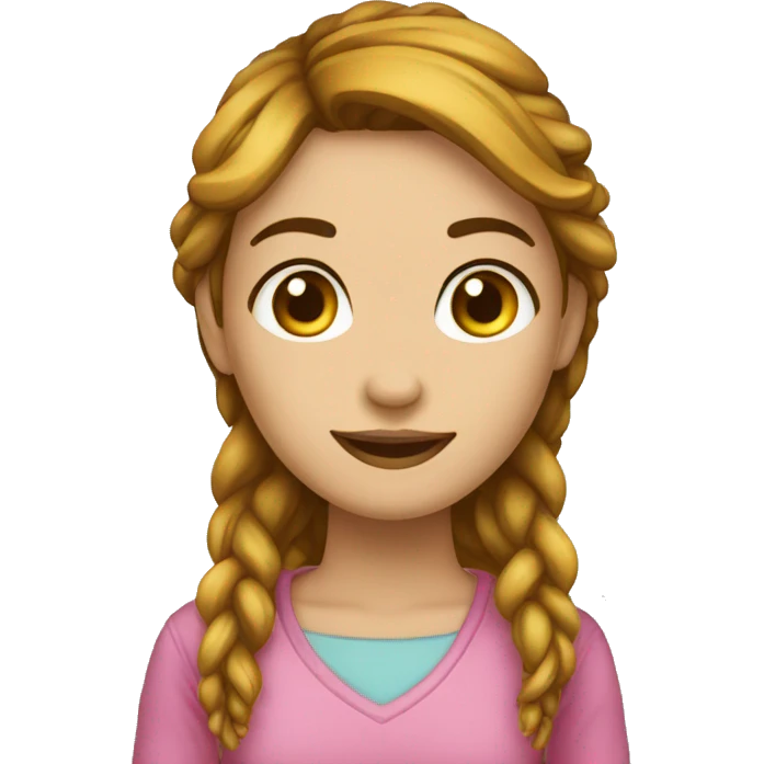 generame un emogi de una chica con una casa emoji