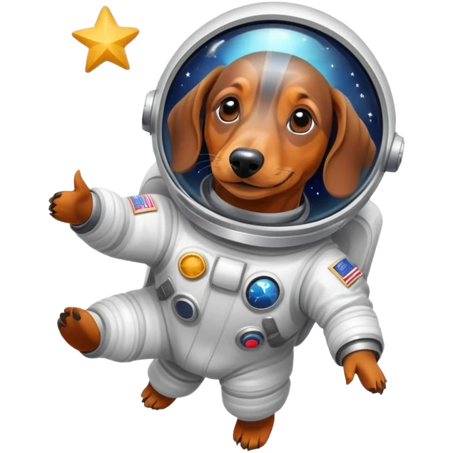 Dachshund in space emoji