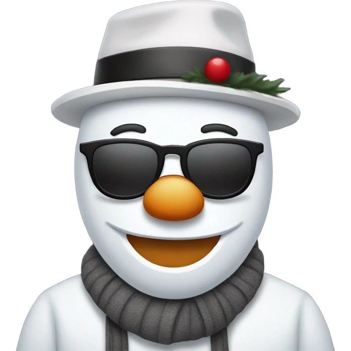 A snowman that’s a gangster rapper. emoji