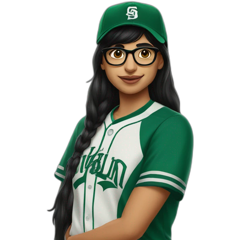 Mia Khalifa slytherin baseball tshirt emoji