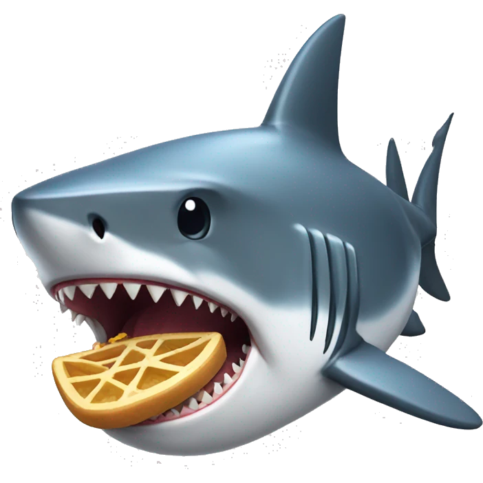 Shark eating food emoji