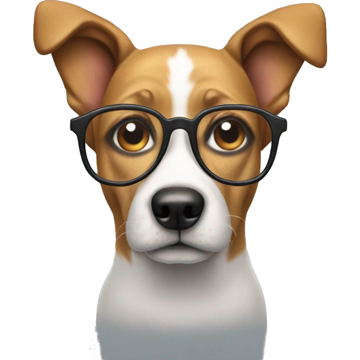 Dog with glasses emoji