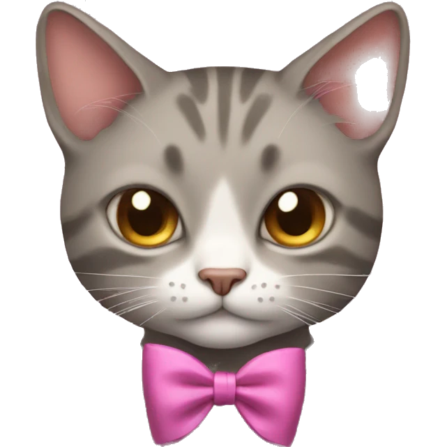 cat with nails and a bow emoji