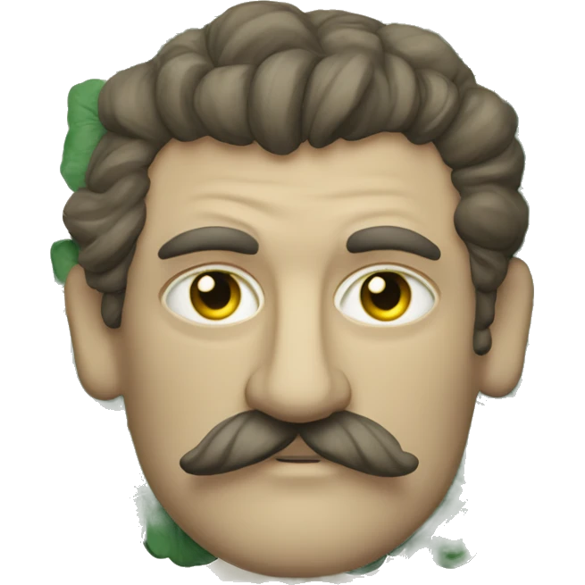 Celtic Briton man looking smug with big moustache, and painted woad face emoji