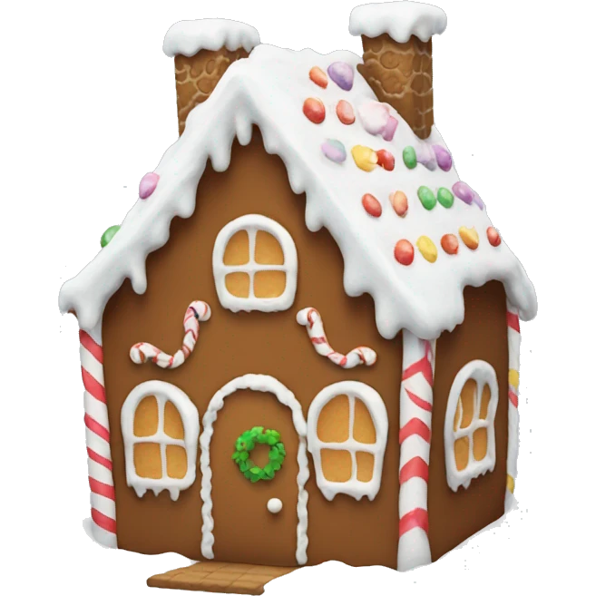 Snowy Gingerbread house emoji